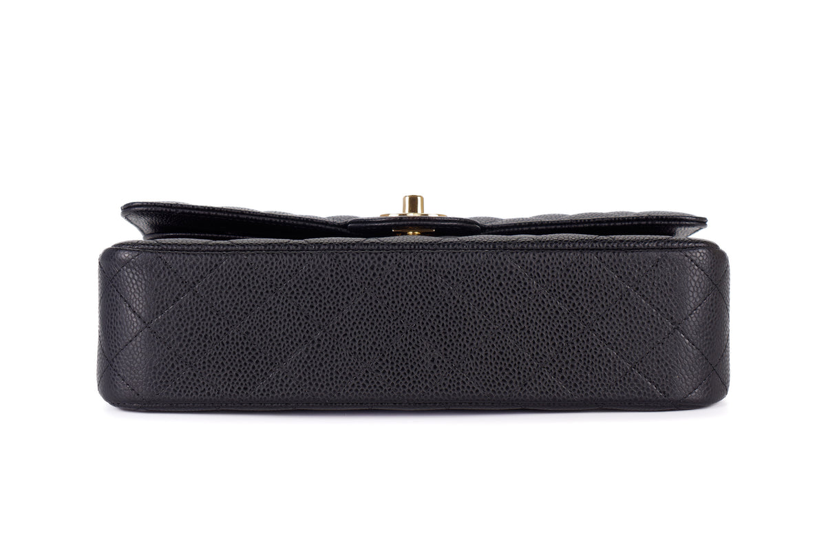 Chanel Medium Classic Flap Black Caviar Gold Hardware - view 6