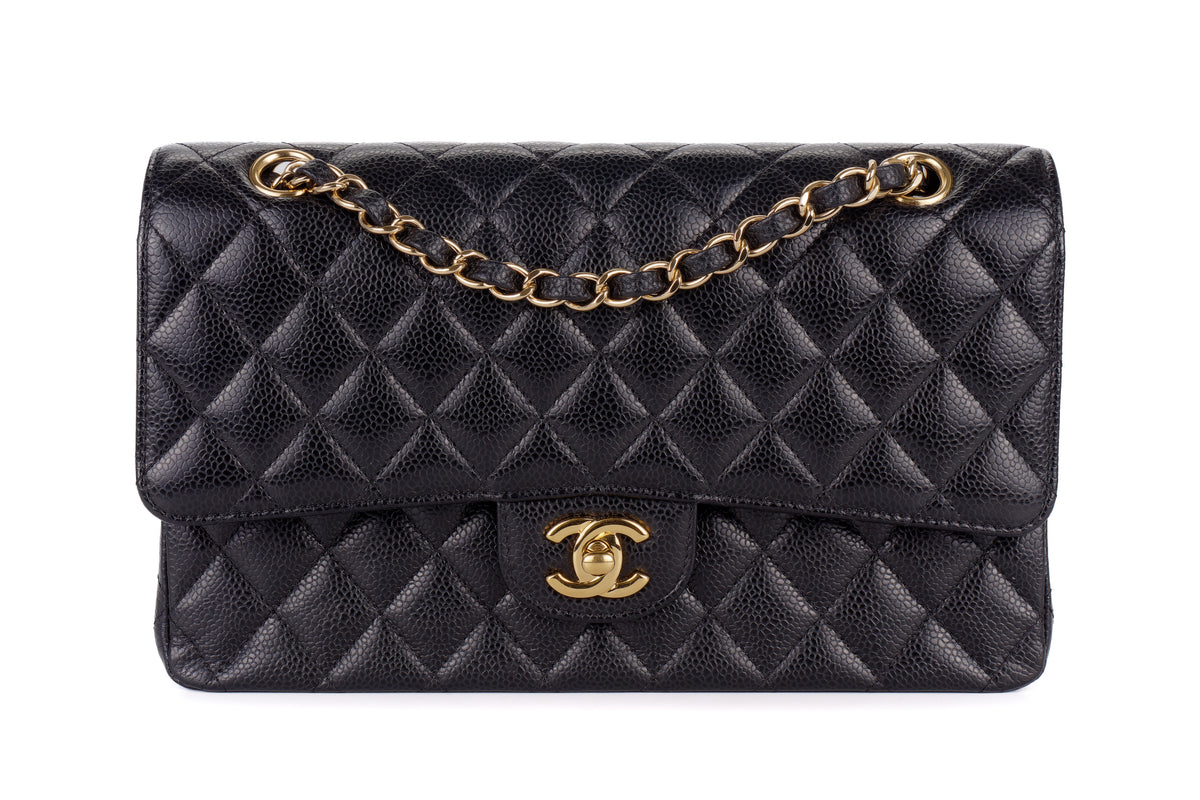 Chanel Medium Classic Flap Black Caviar Gold Hardware - view 1