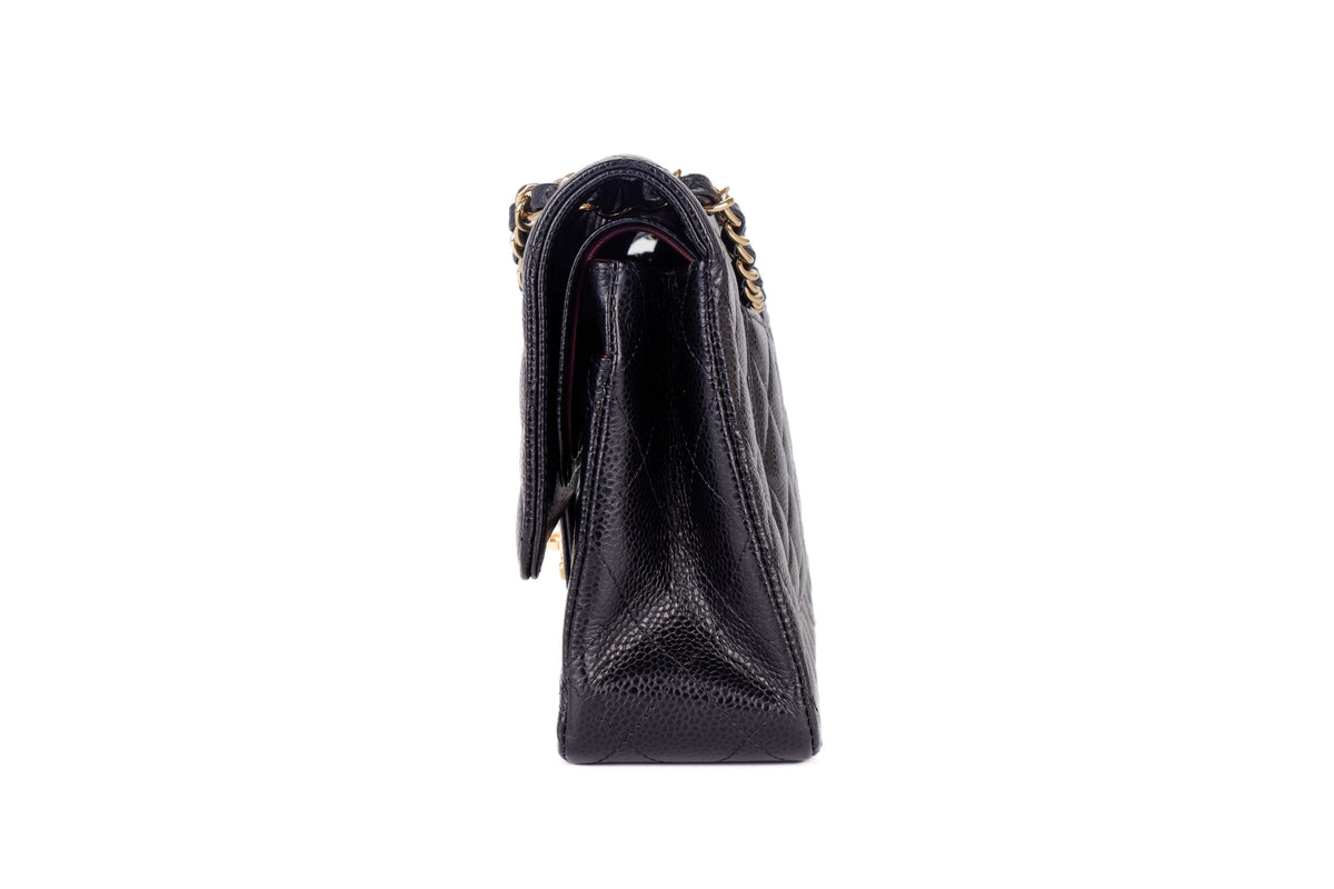 Chanel Medium Classic Flap Black Caviar Gold Hardware - view 4