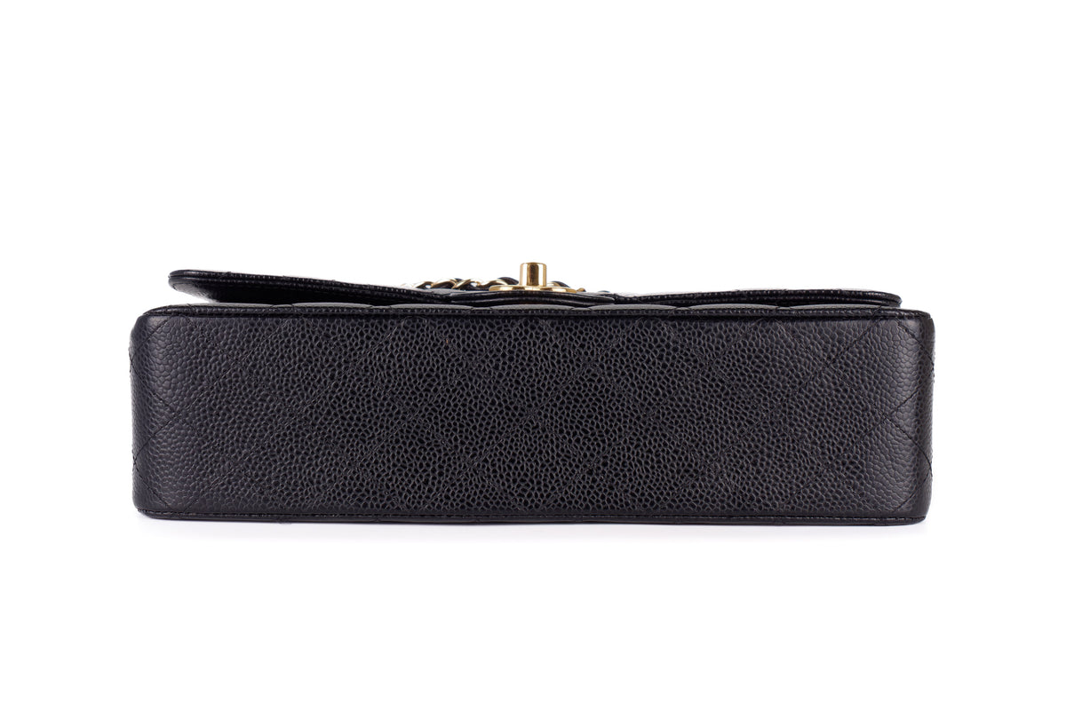Chanel Medium Classic Flap Black Caviar Gold Hardware - view 6