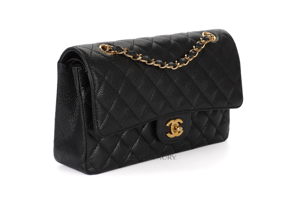 Chanel Medium Classic Flap Black 28 Caviar Gold Hardware - view 2