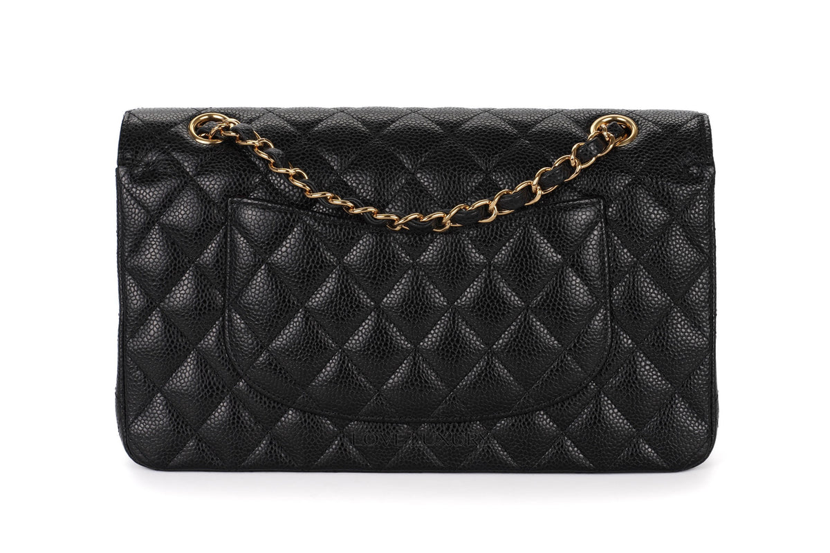Chanel Medium Classic Flap Black 28 Caviar Gold Hardware - view 3