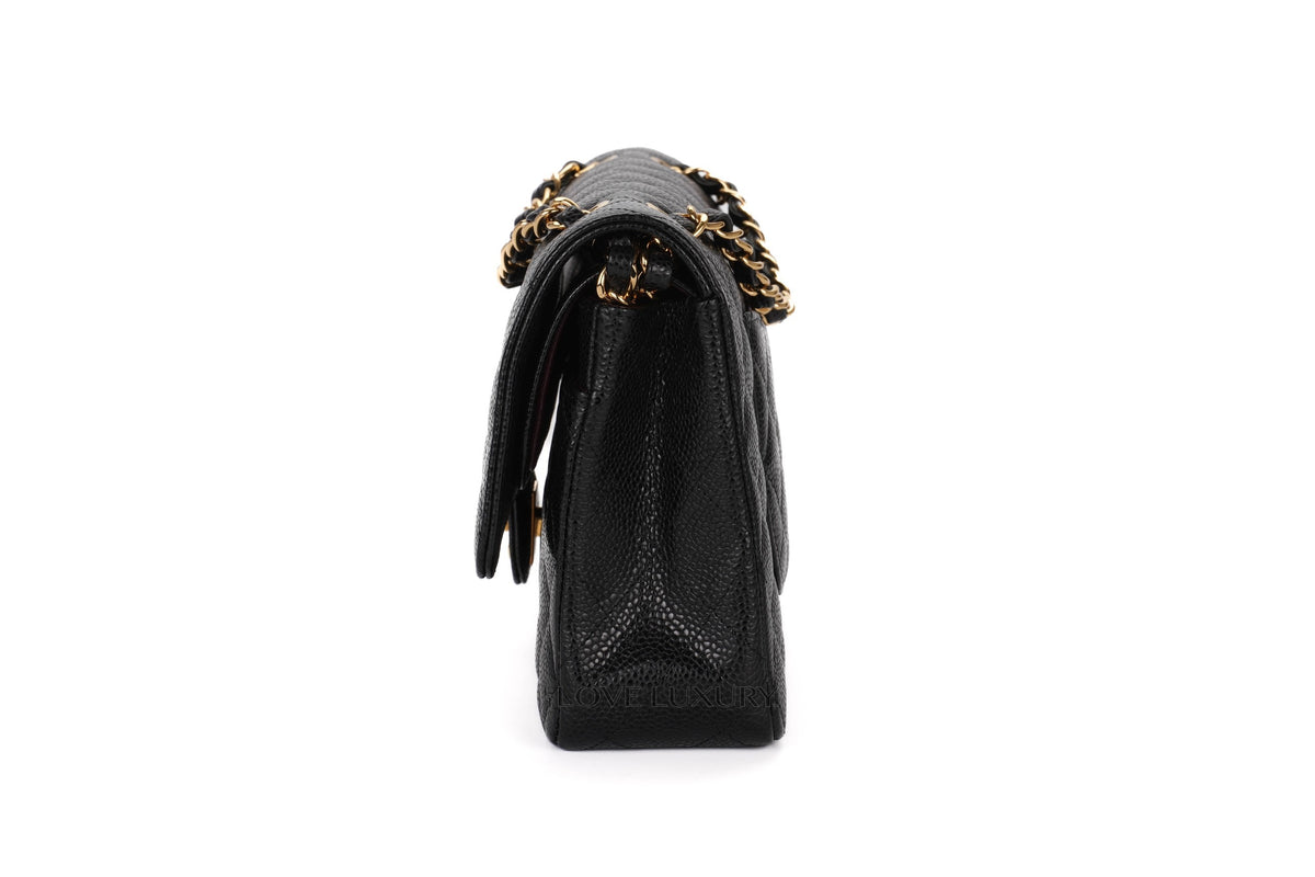 Chanel Medium Classic Flap Black 28 Caviar Gold Hardware - view 4
