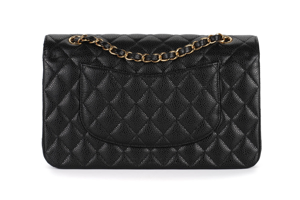 Chanel Medium Classic Flap Black 30 Caviar Gold Hardware - view 3