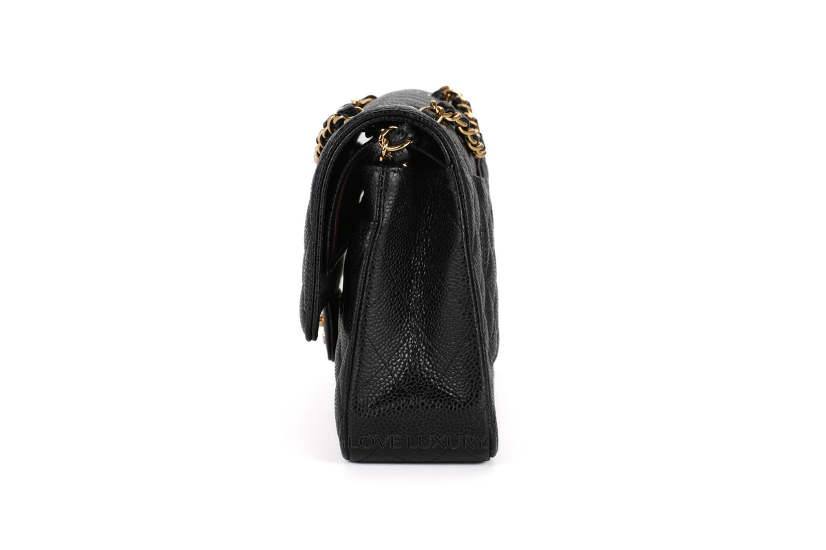 Chanel Medium Classic Flap Black 30 Caviar Gold Hardware - view 4