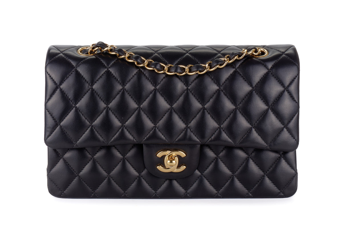 Chanel Medium Classic Flap Black Lambskin Gold Hardware - view 1