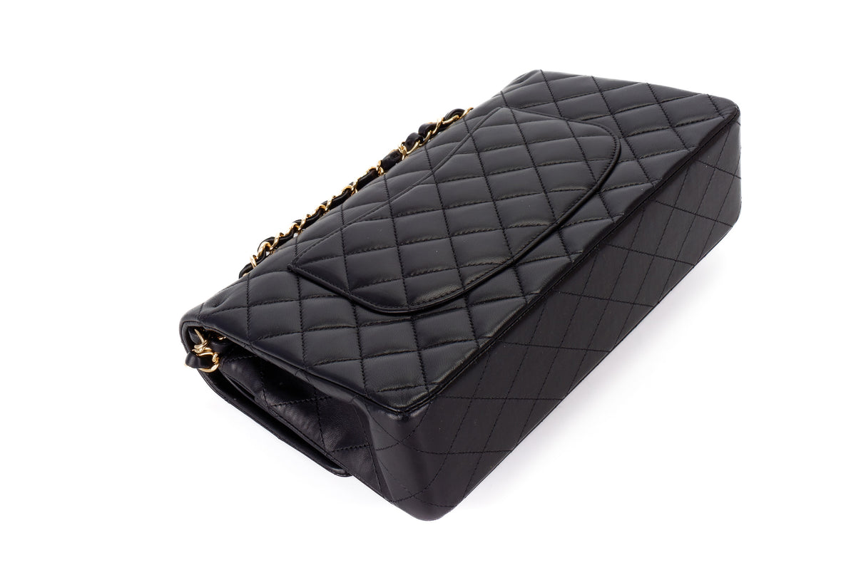 Chanel Medium Classic Flap Black Lambskin Gold Hardware - view 14