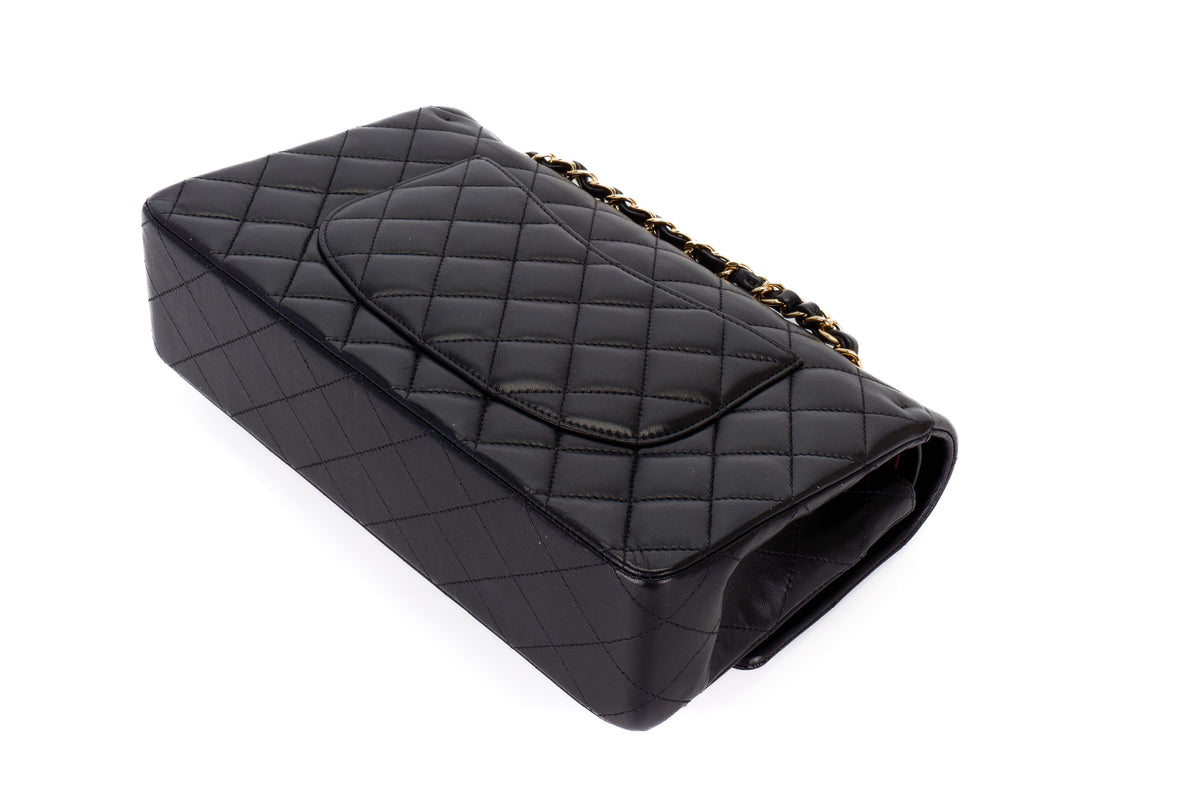 Chanel Medium Classic Flap Black Lambskin Gold Hardware - view 15