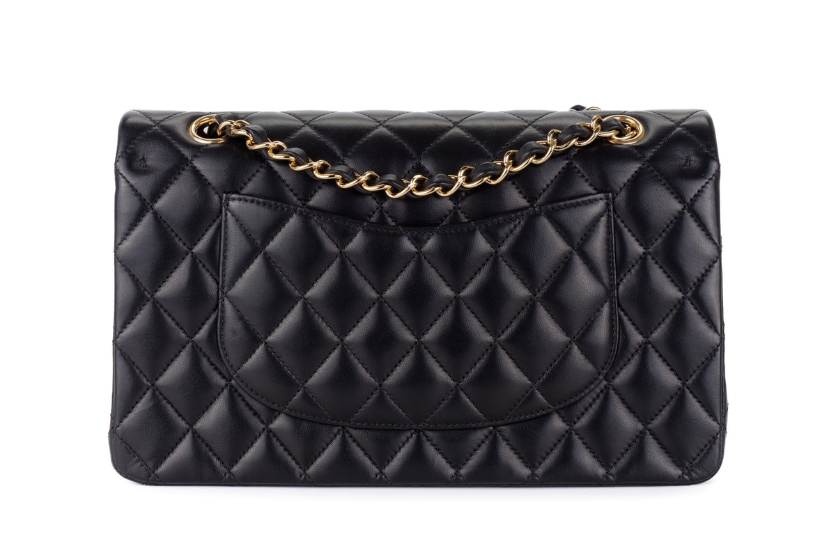 Chanel Medium Classic Flap Black Lambskin Gold Hardware - view 3