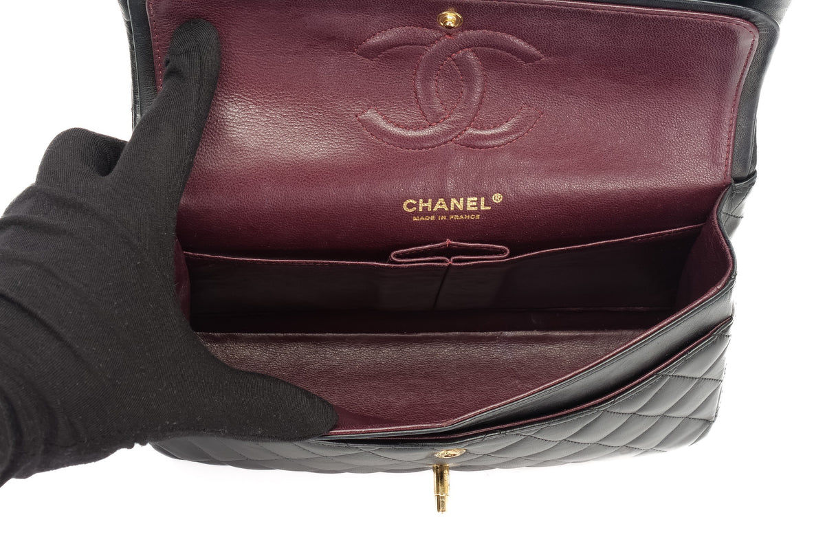Chanel Medium Classic Flap Black Lambskin Gold Hardware - view 10