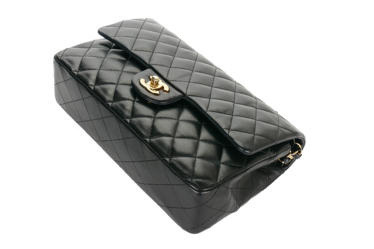 Chanel Medium Classic Flap Black Lambskin Gold Hardware - view 13