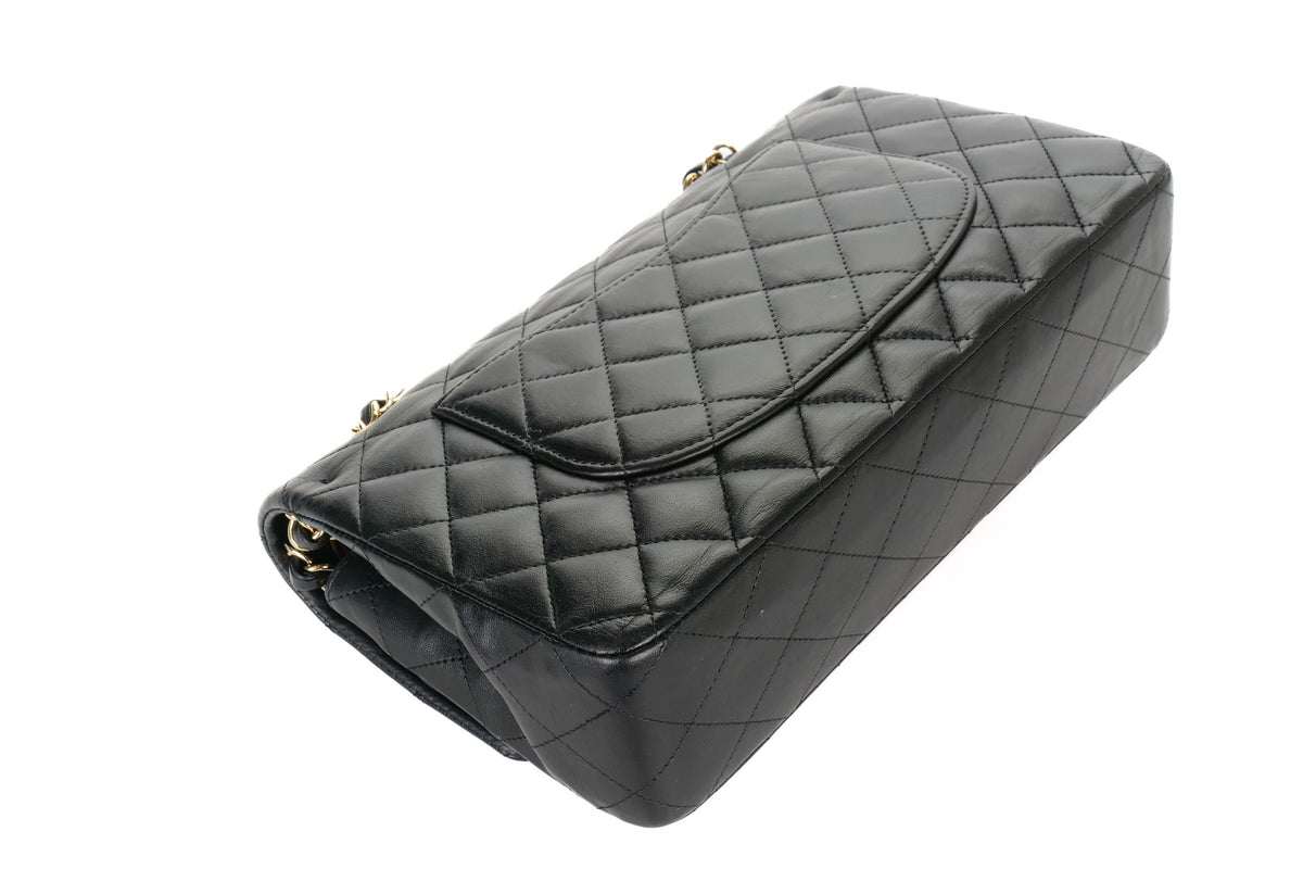 Chanel Medium Classic Flap Black Lambskin Gold Hardware - view 14