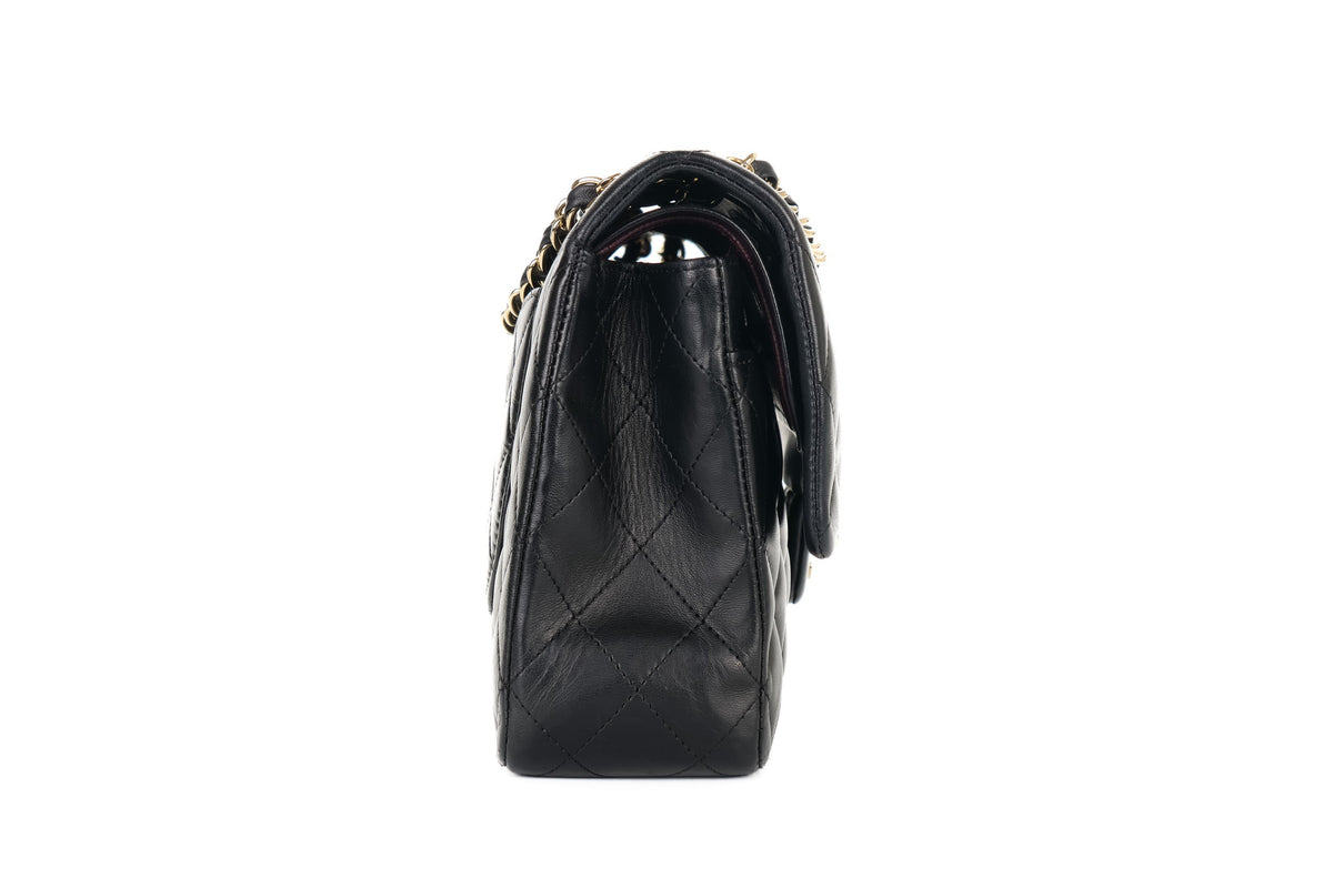 Chanel Medium Classic Flap Black Lambskin Gold Hardware - view 5