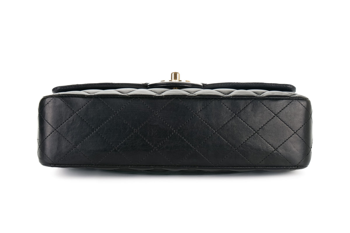 Chanel Medium Classic Flap Black Lambskin Gold Hardware - view 6