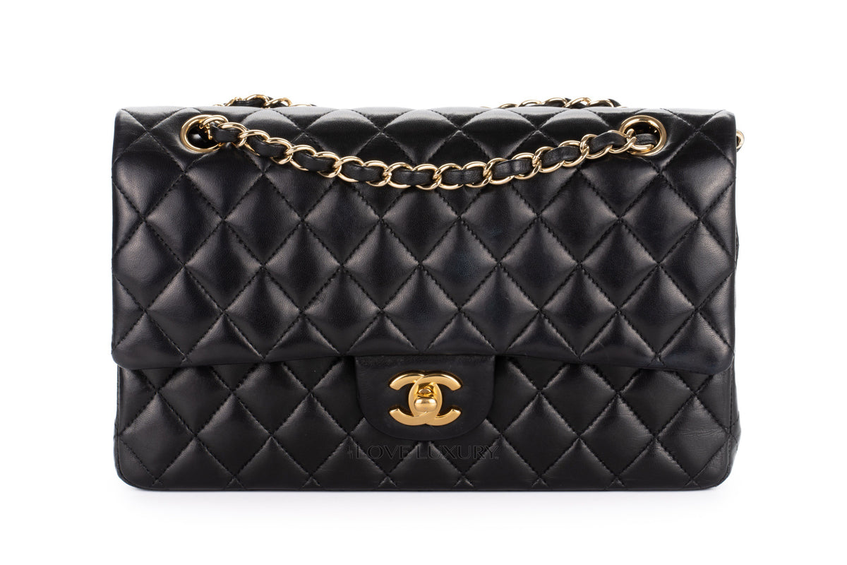 Chanel Medium Classic Flap Black Lambskin Gold Hardware - view 1