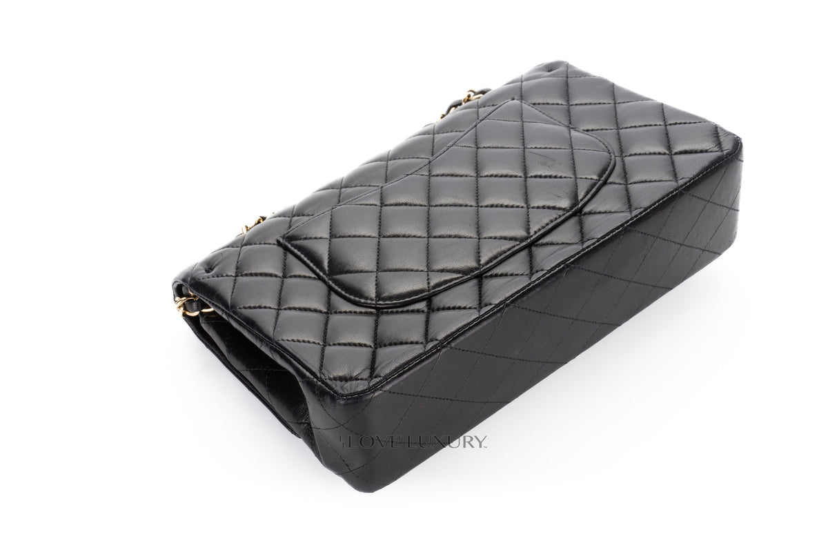 Chanel Medium Classic Flap Black Lambskin Gold Hardware - view 15