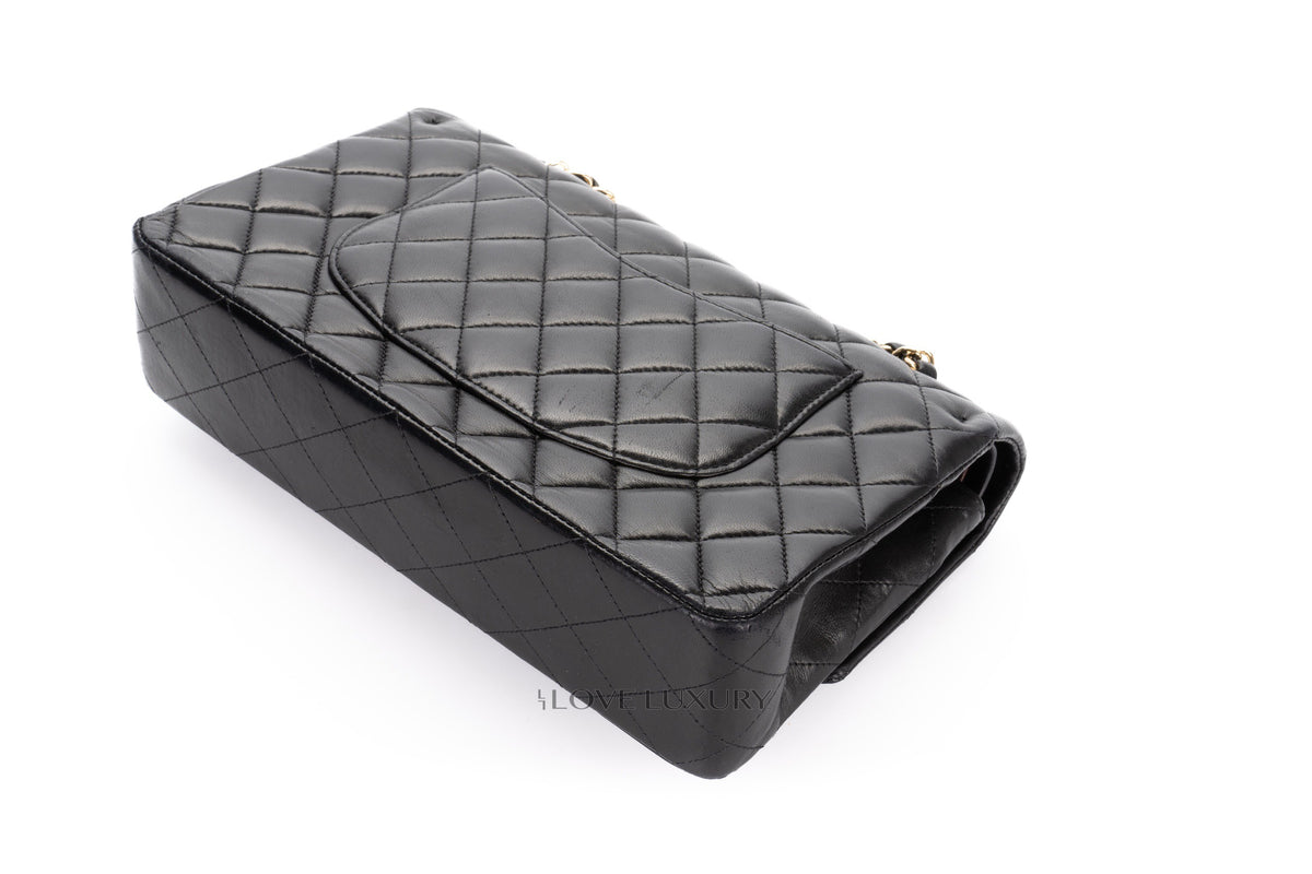 Chanel Medium Classic Flap Black Lambskin Gold Hardware - view 16