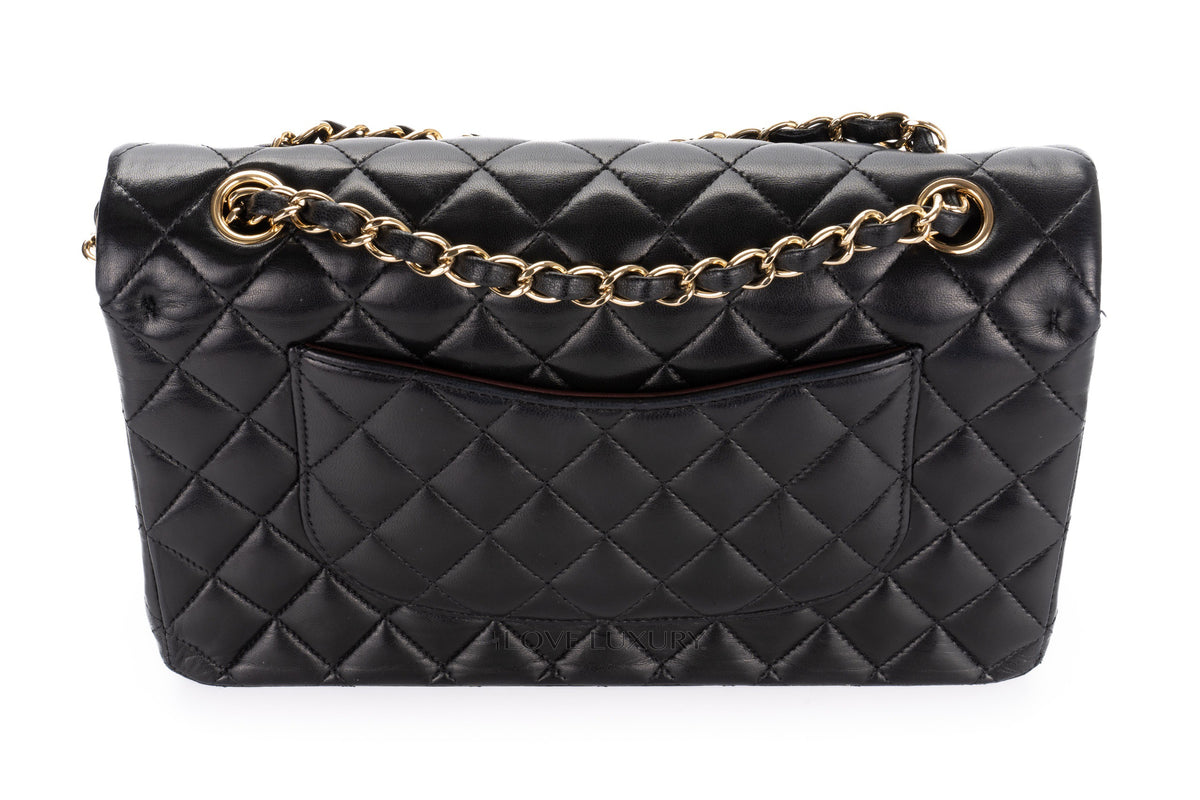 Chanel Medium Classic Flap Black Lambskin Gold Hardware - view 17