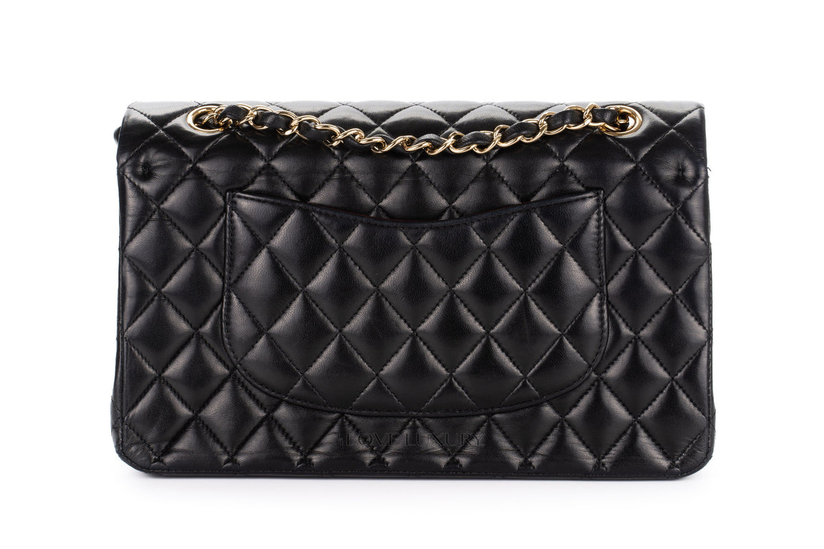 Chanel Medium Classic Flap Black Lambskin Gold Hardware - view 3