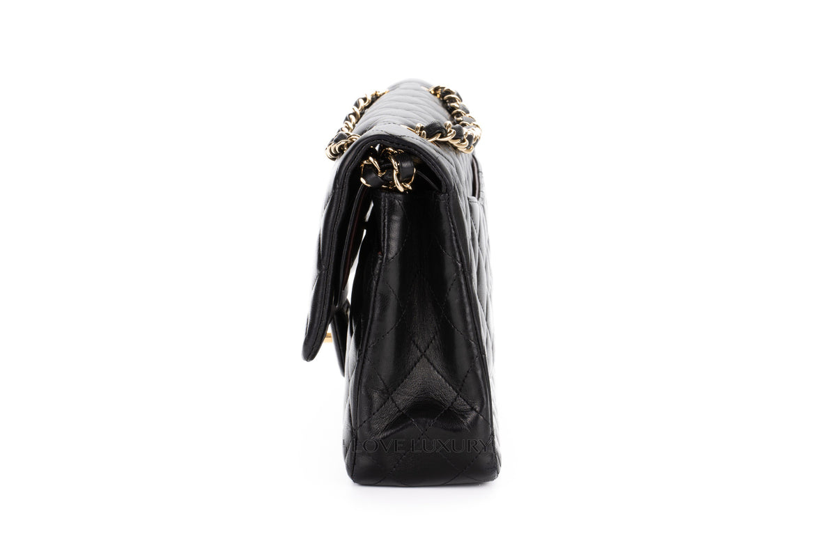Chanel Medium Classic Flap Black Lambskin Gold Hardware - view 4