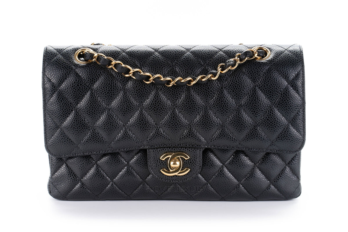 Chanel Medium Classic Flap Black Caviar Gold Hardware - view 1