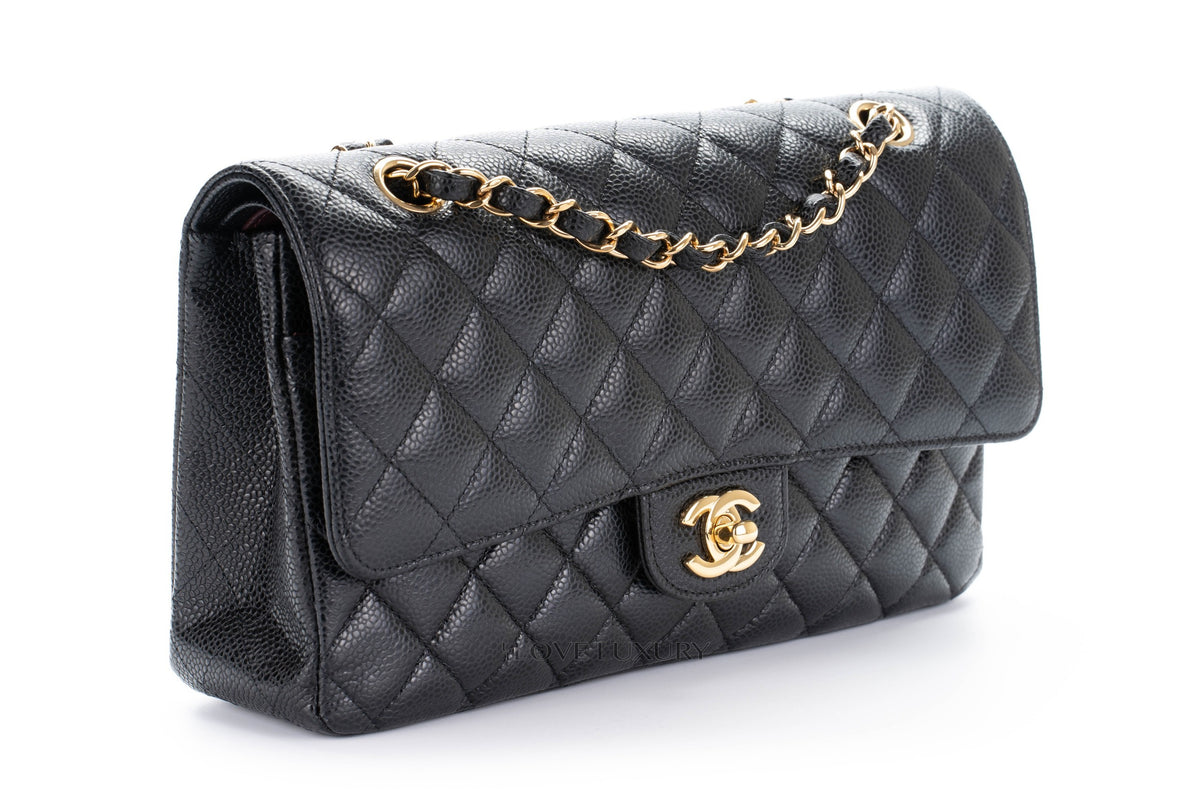 Chanel Medium Classic Flap Black Caviar Gold Hardware - view 2