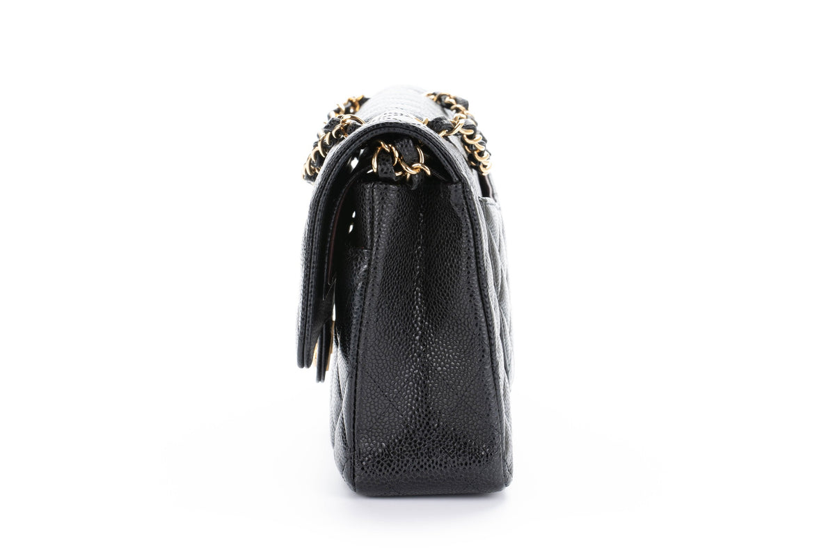 Chanel Medium Classic Flap Black Caviar Gold Hardware - view 4