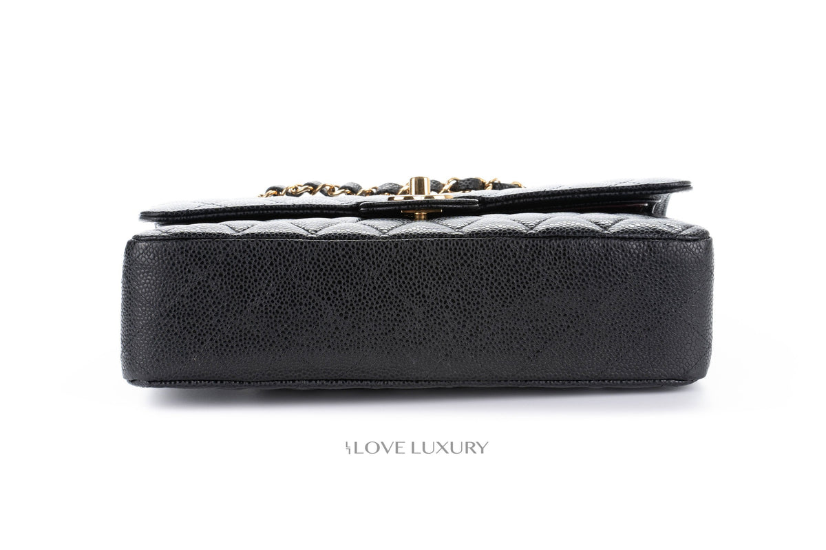 Chanel Medium Classic Flap Black Caviar Gold Hardware - view 6