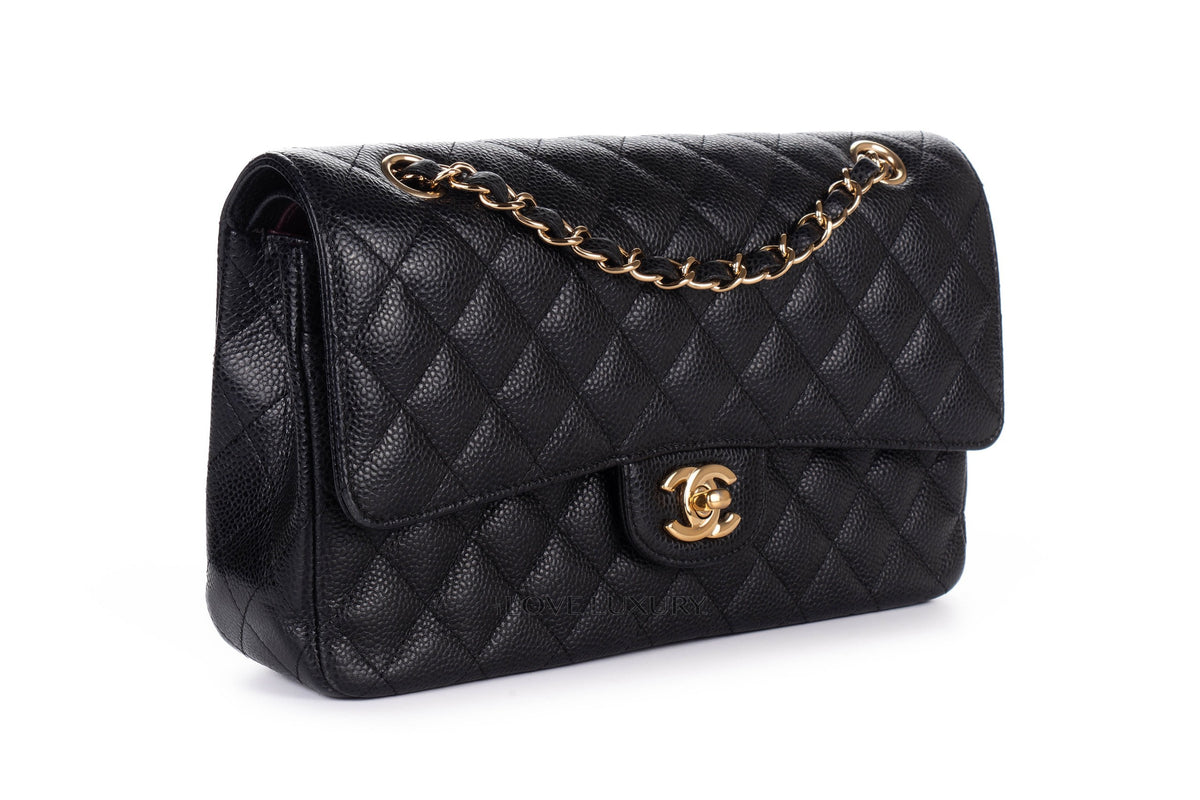 Chanel Medium Classic Flap Black Caviar Gold Hardware - view 2