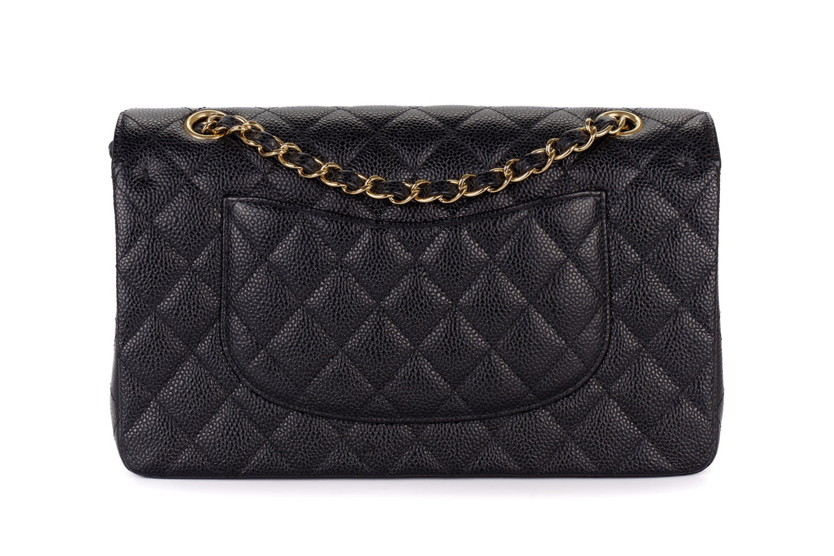 Chanel Medium Classic Flap Black Caviar Gold Hardware - view 3