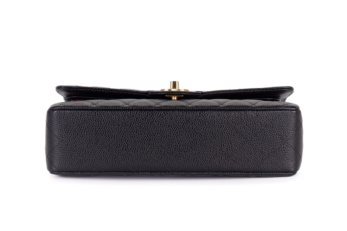 Chanel Medium Classic Flap Black Caviar Gold Hardware - view 6