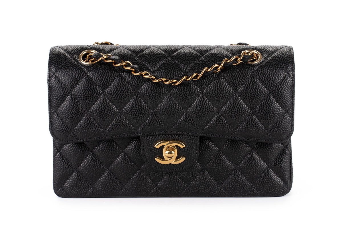 Chanel Medium Classic Flap Black Caviar Gold Hardware - view 1