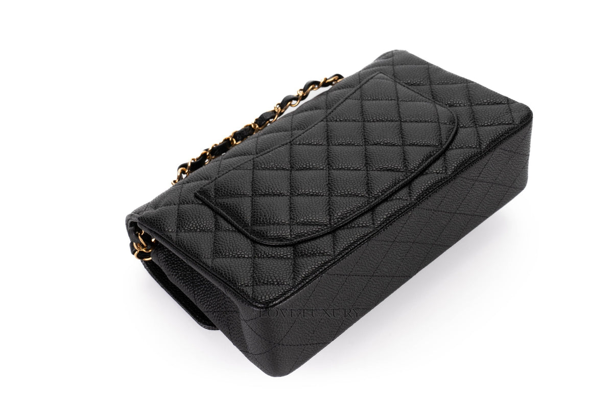 Chanel Medium Classic Flap Black Caviar Gold Hardware - view 14