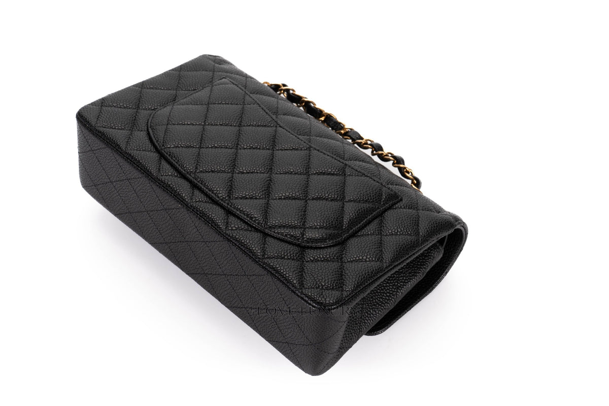 Chanel Medium Classic Flap Black Caviar Gold Hardware - view 15