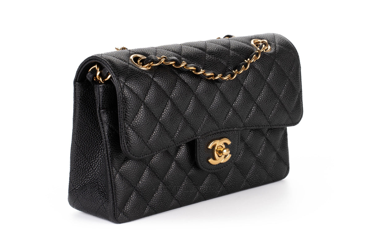 Chanel Medium Classic Flap Black Caviar Gold Hardware - view 2