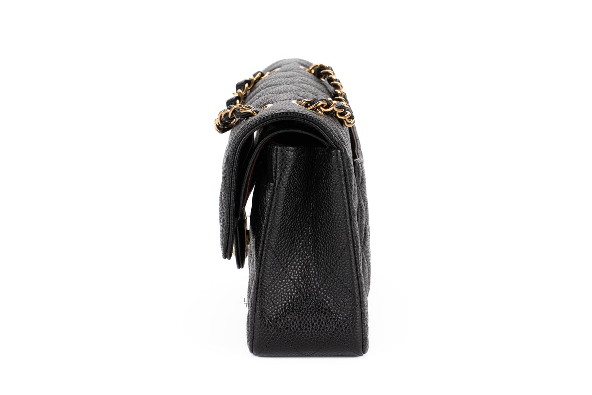 Chanel Medium Classic Flap Black Caviar Gold Hardware - view 4