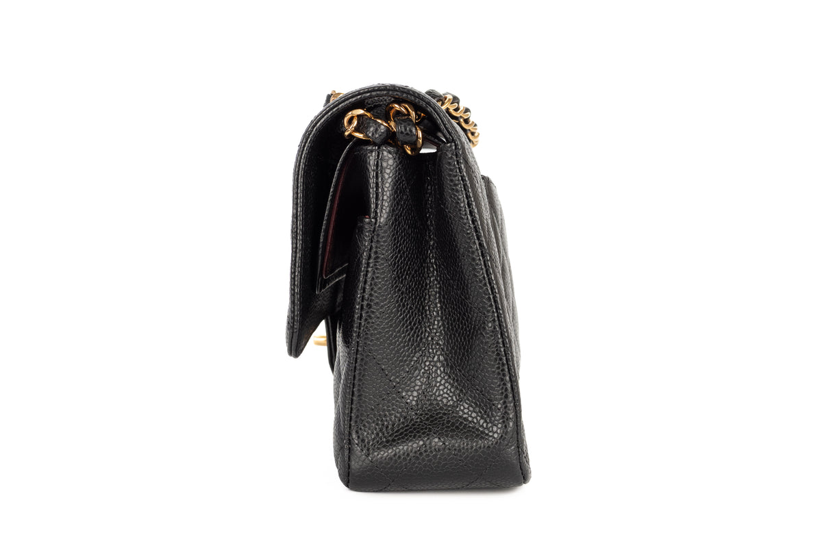 Chanel Medium Double Classic Flap Black Caviar Gold Hardware - view 4