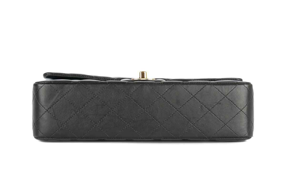 Chanel Medium Double Classic Flap Black Lambskin Gold Hardware - view 6