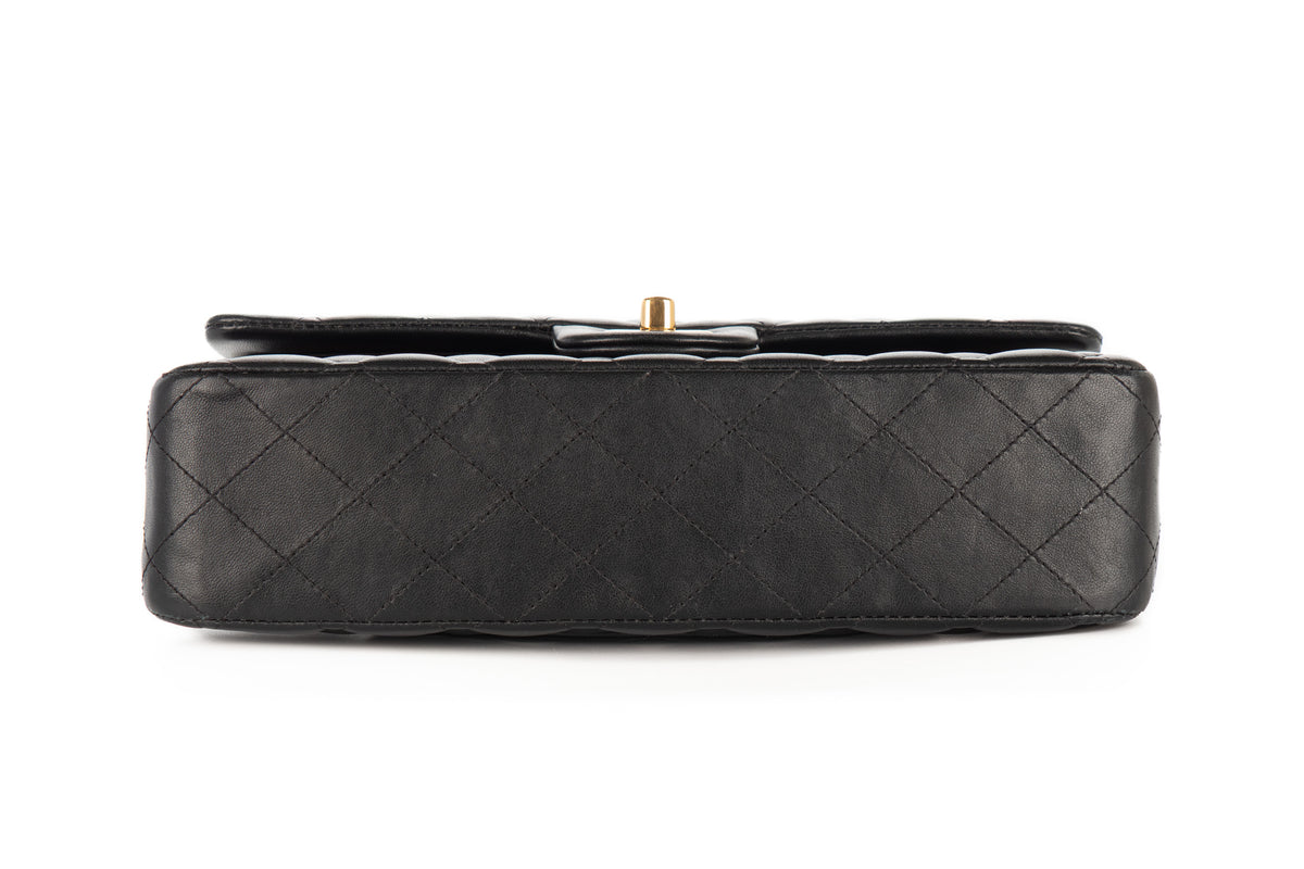 Chanel Medium Double Classic Flap Black Lambskin Gold Hardware - view 6