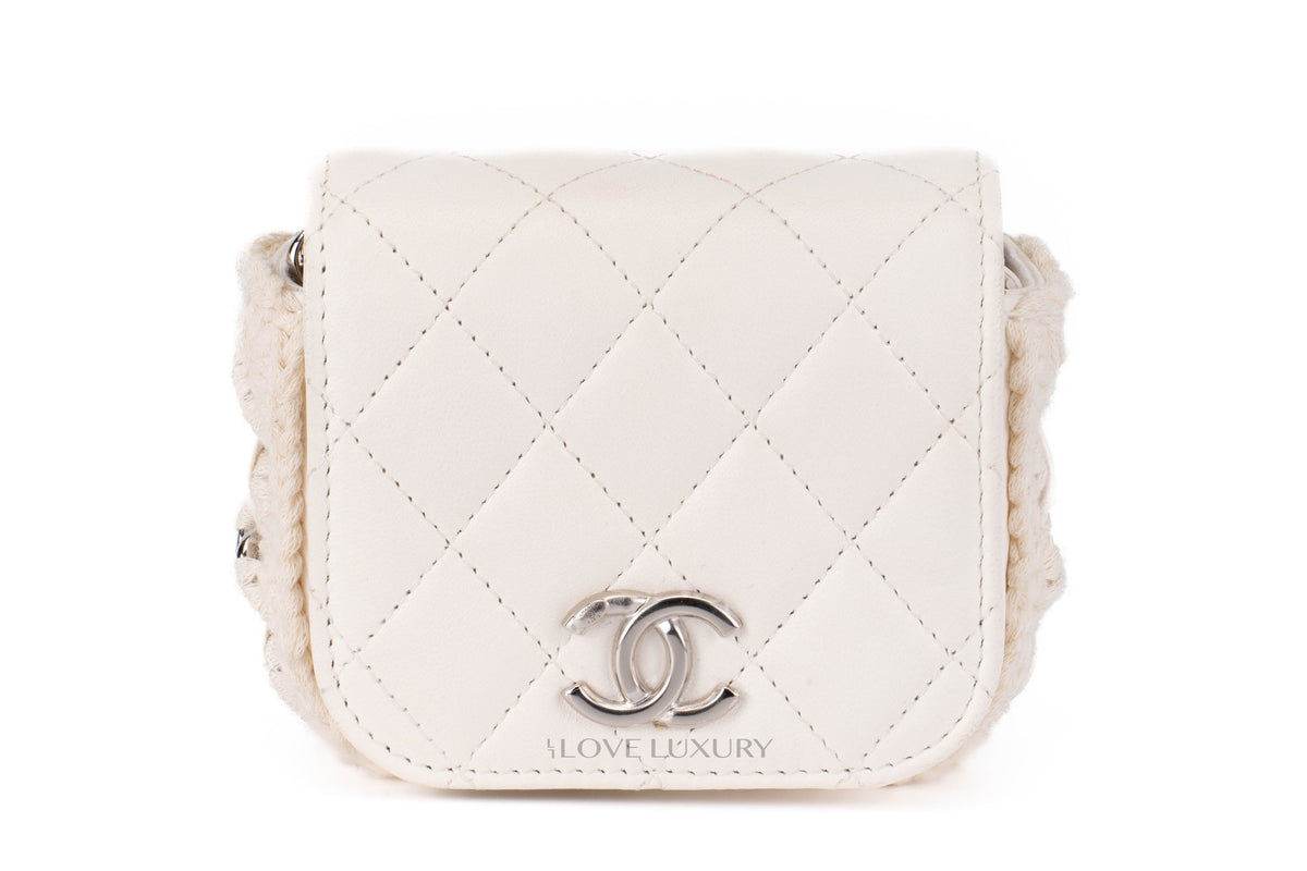 Chanel Micro Bag White Lambskin - view 1
