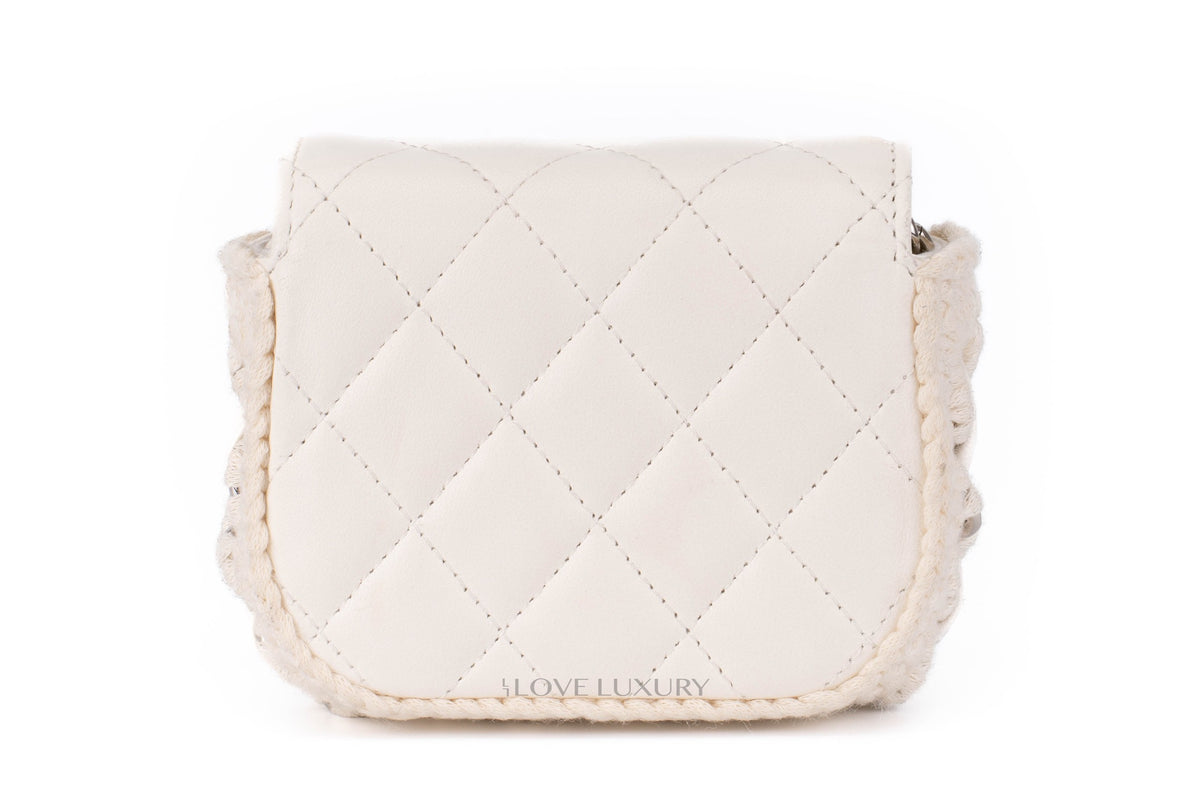 Chanel Micro Bag White Lambskin - view 3