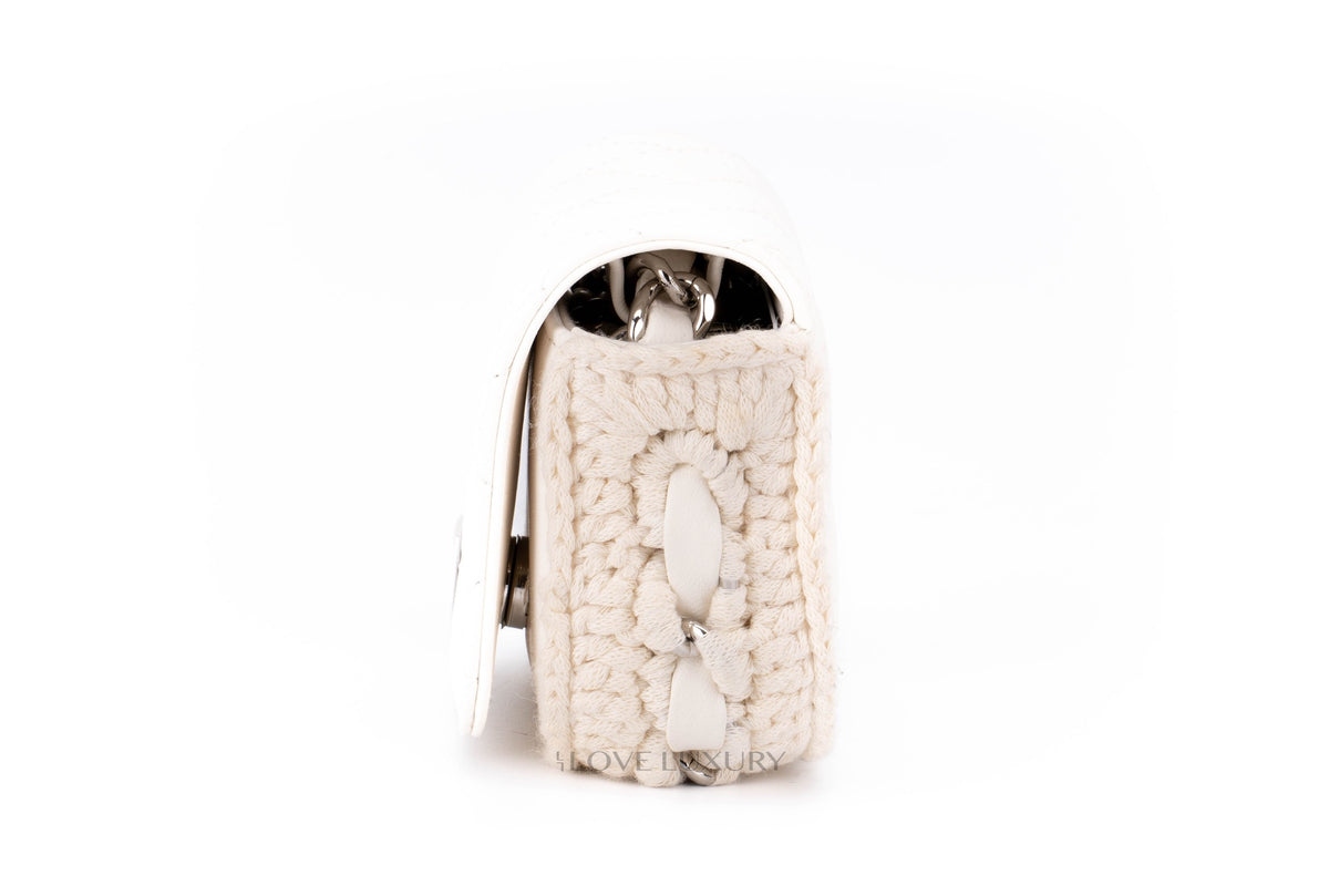 Chanel Micro Bag White Lambskin - view 4