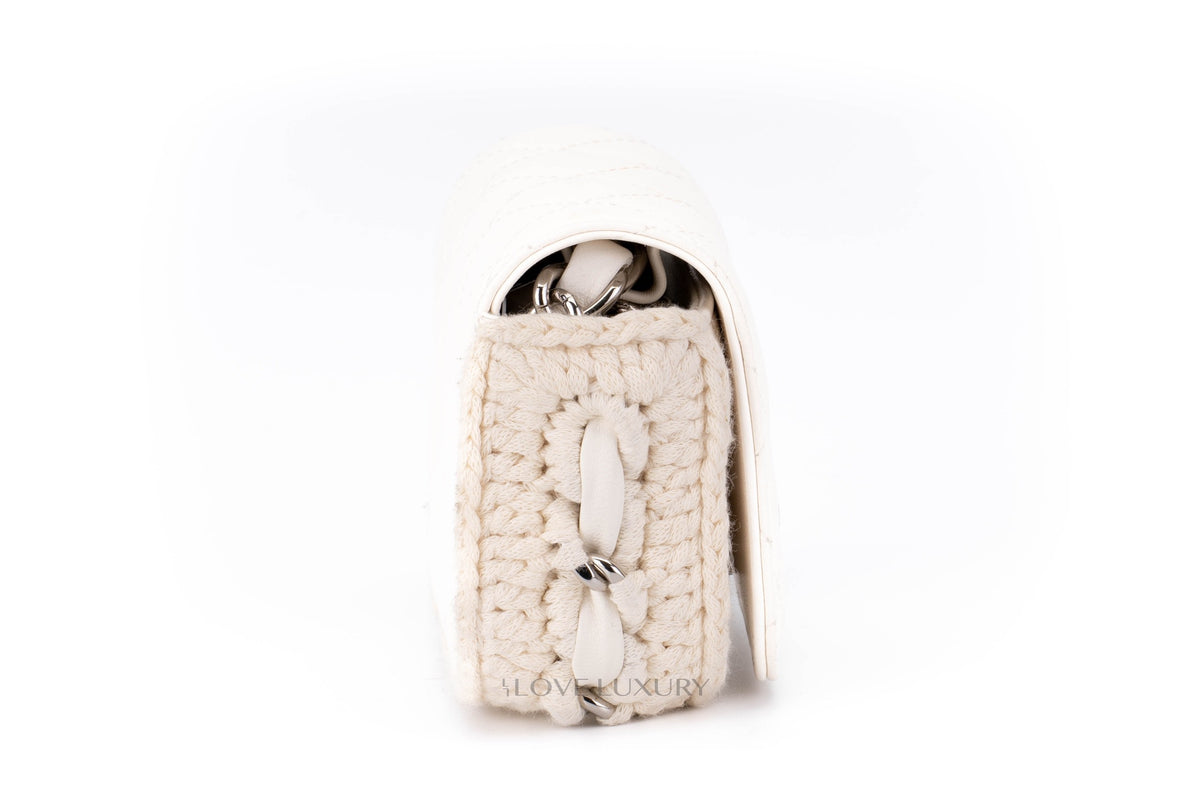 Chanel Micro Bag White Lambskin - view 5