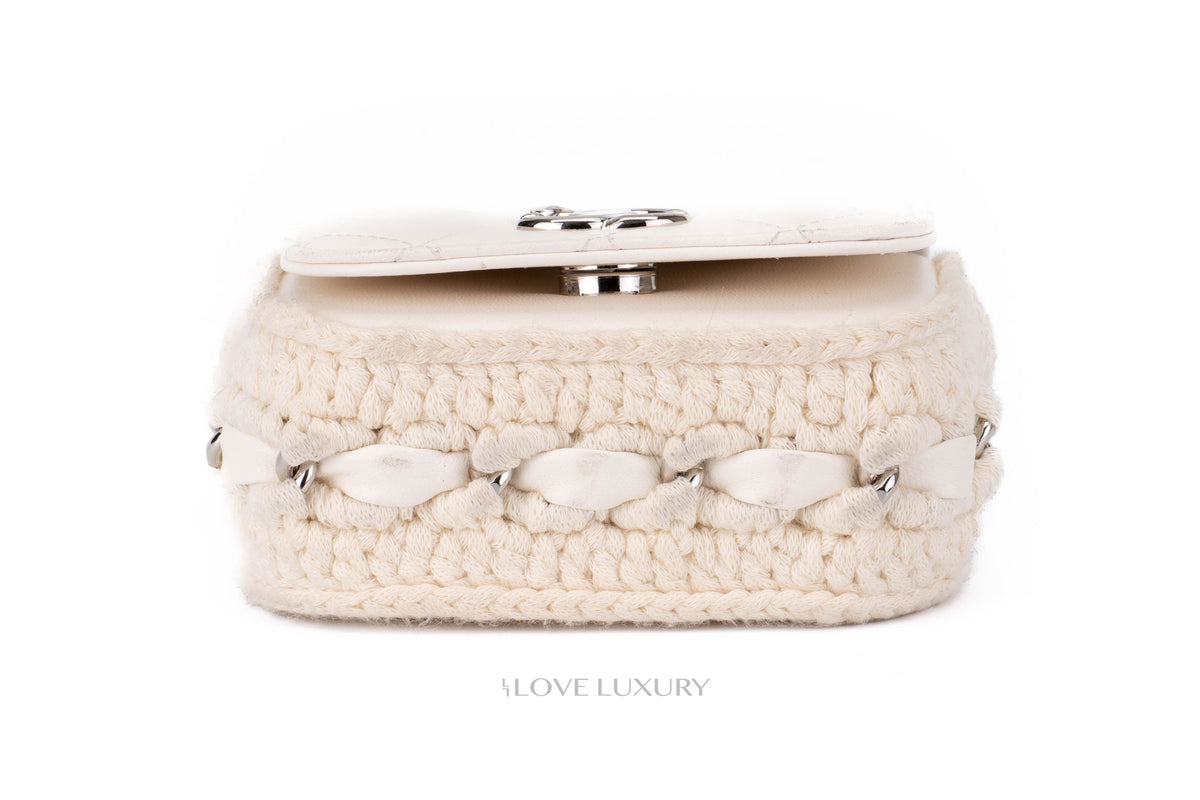 Chanel Micro Bag White Lambskin - view 6