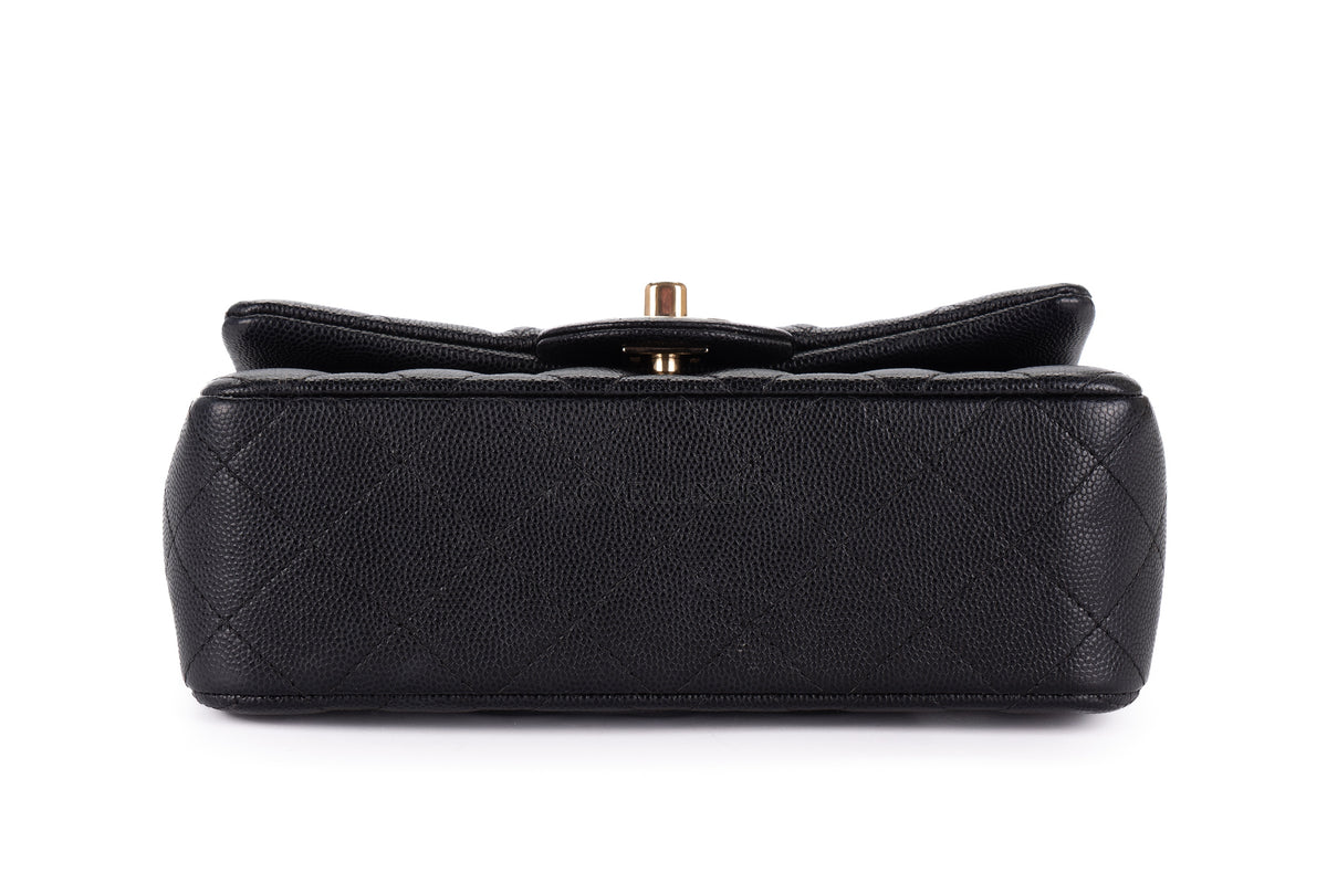 Chanel Mini Rectangular Bag Black Caviar Gold Hardware - view 6