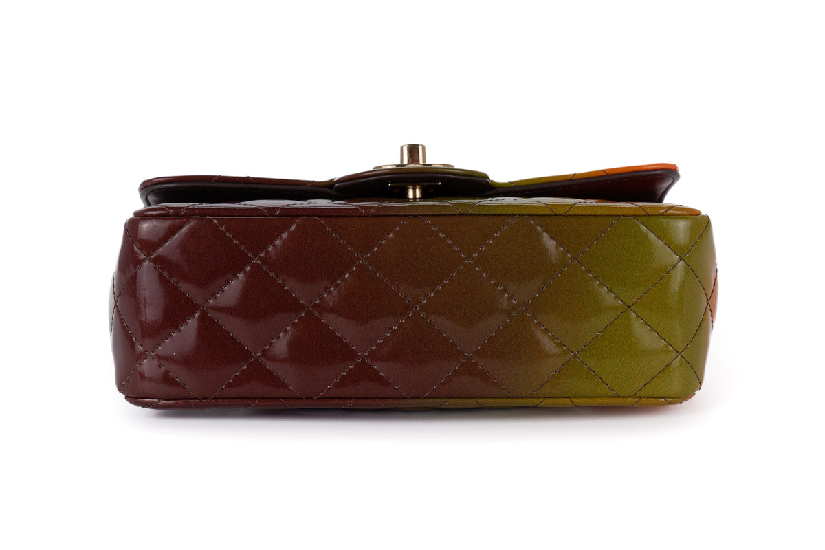 Chanel Mini Rectangular Bag Rainbow Patent Light Gold Hardware - view 6