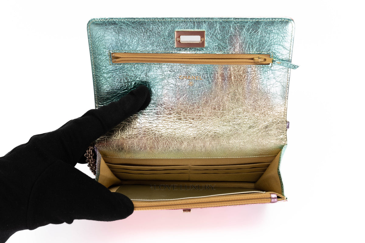 Chanel Reissue Wallet On Chain Rainbow Gold Hardware - view 10