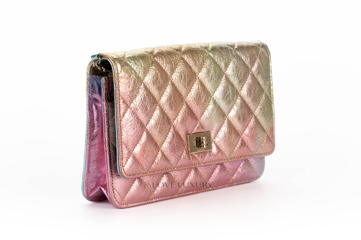 Chanel Reissue Wallet On Chain Rainbow Gold Hardware - view 2