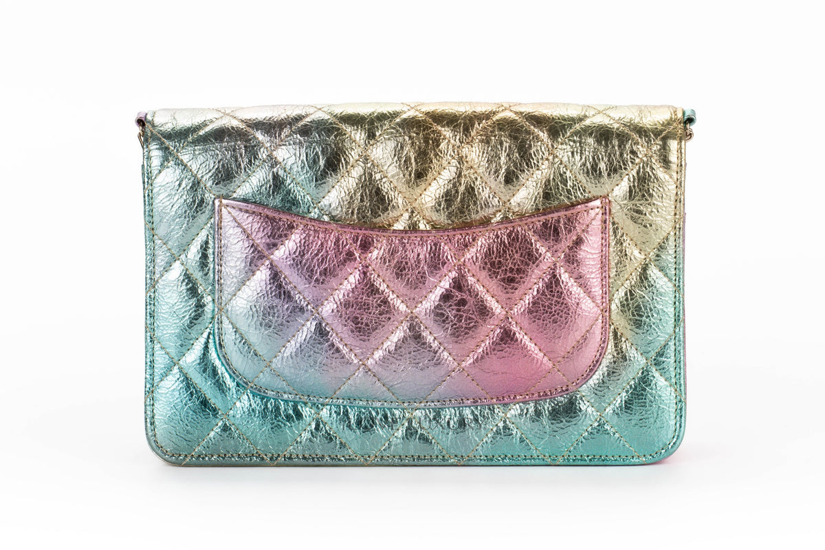 Chanel Reissue Wallet On Chain Rainbow Gold Hardware - view 3