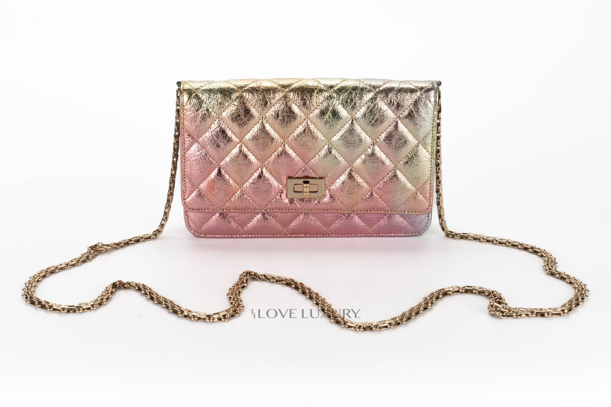 Chanel Reissue Wallet On Chain Rainbow Gold Hardware - view 8